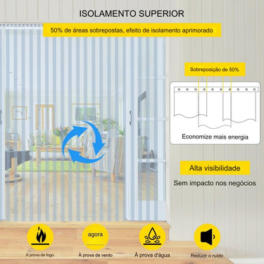 Cortina de Tiras PVC  200mm x 2mmx50m