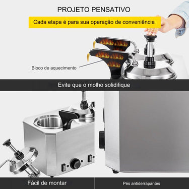 Dispensador de Molho - Bomba 2x2.5L