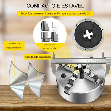 Mandril de Torno de 4 Garras - 160mm K12-160-6
