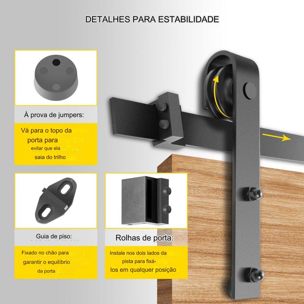 Sistema de Porta de Celeiro  - Trilho de Guia de 183cm