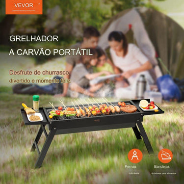 Churrasqueira a Carvão Portátil 57x22cm