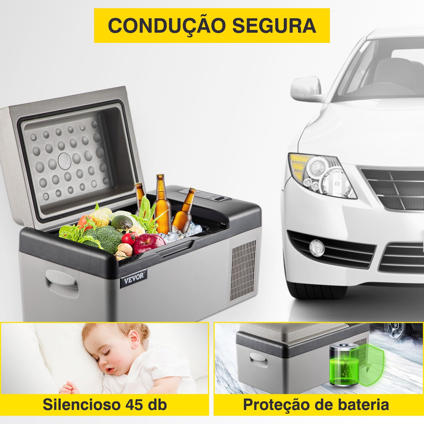 Mini Geladeira Portátil Cool Box Carro Camping Box Veículo 20L