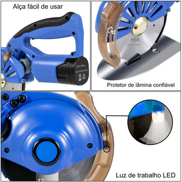 Tesoura Elétrica  de 125mm - Lâminas Rotativas