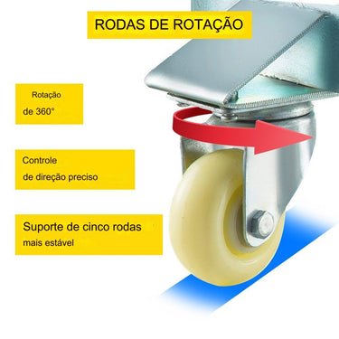 Carrinho Tambor 55 Galões  5 Rodas (2 peças)