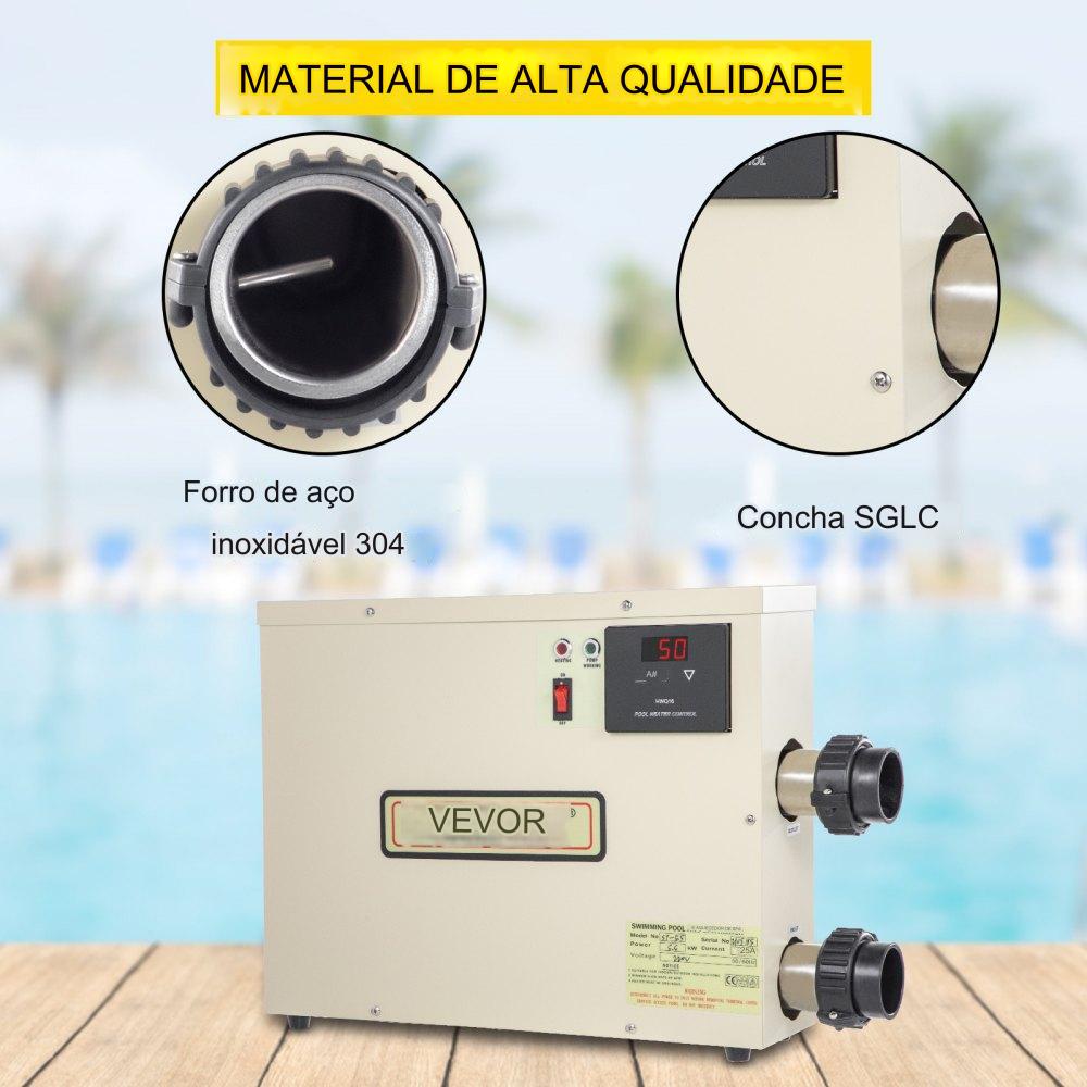 Aquecedor de Piscina - 18kW Trocador de Calor