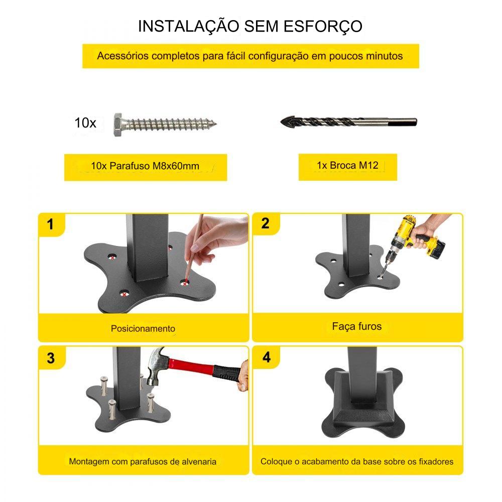 Corrimão de Escada  - Para 1-4 Degraus