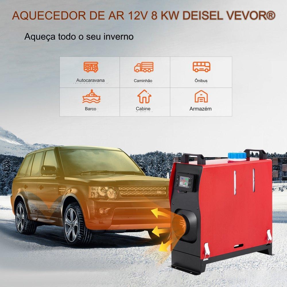 Aquecedor a Diesel 8KW 12V de Integração