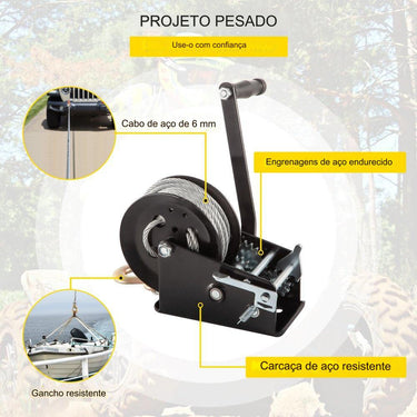 Guincho Manual de 10m com Capacidade de 1588kg