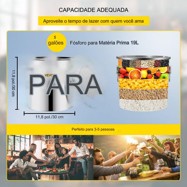 Alambique de Álcool de 21L com 3 Potências