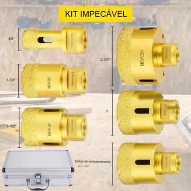 Conjunto de Brocas de Diamante  - 6 peças