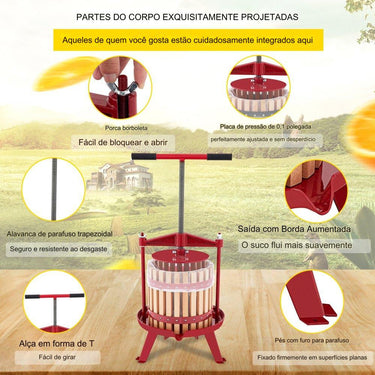 Prensa de Frutas Manual de 18L