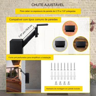 Caixa de Correio de Embutir com Código 32x16x43cm