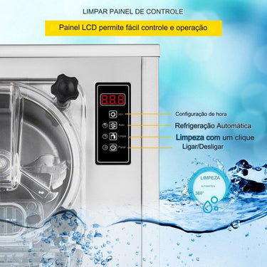 Máquina de Gelado Duro Comercial - Aço Inoxidável