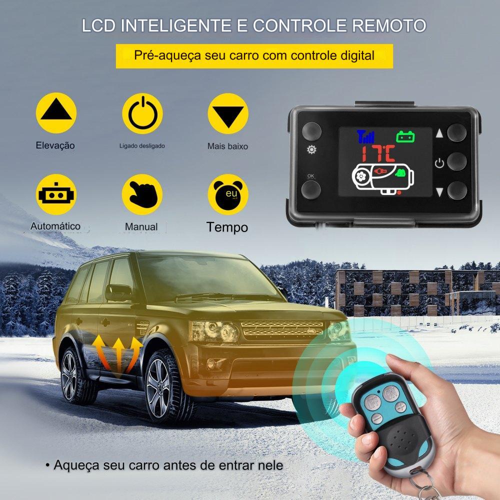 Aquecedor Diesel 5KW 24V: Aquecimento com Ventilação e Ecrã LCD