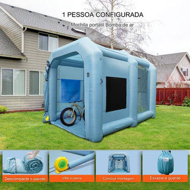 Cabine Pintura DIY Insuflável 10x6x4m