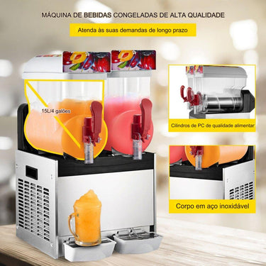 Máquina de Slushy 24L Aço Inoxidável