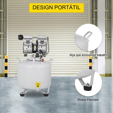 Compressor de Ar Silencioso 40L - 8 Bar