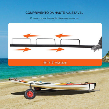 Carrinho Dobrável para Barco 190kg