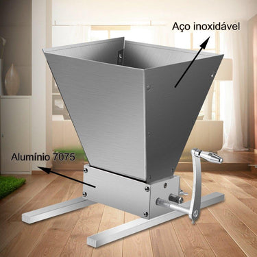 Moinho de Grãos Manual - Máquina de Triturar Malte