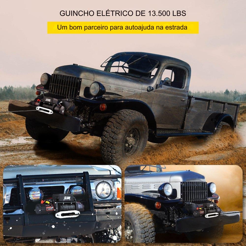 Guincho Elétrico Sintético - 12V 6120kg