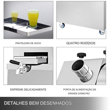 Prensa de Cana-de-Açúcar Elétrica 750W