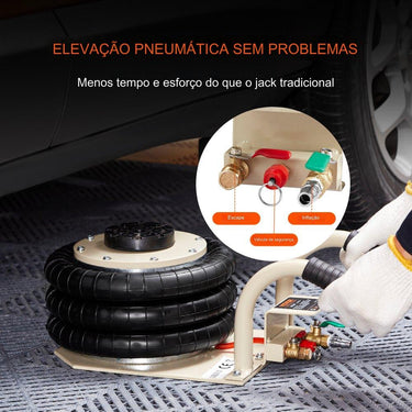 Macaco Pneumático  - 6 Toneladas Com Alça Curta