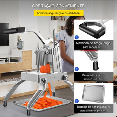 Cortador de Legumes 3-16: Aço Inoxidável