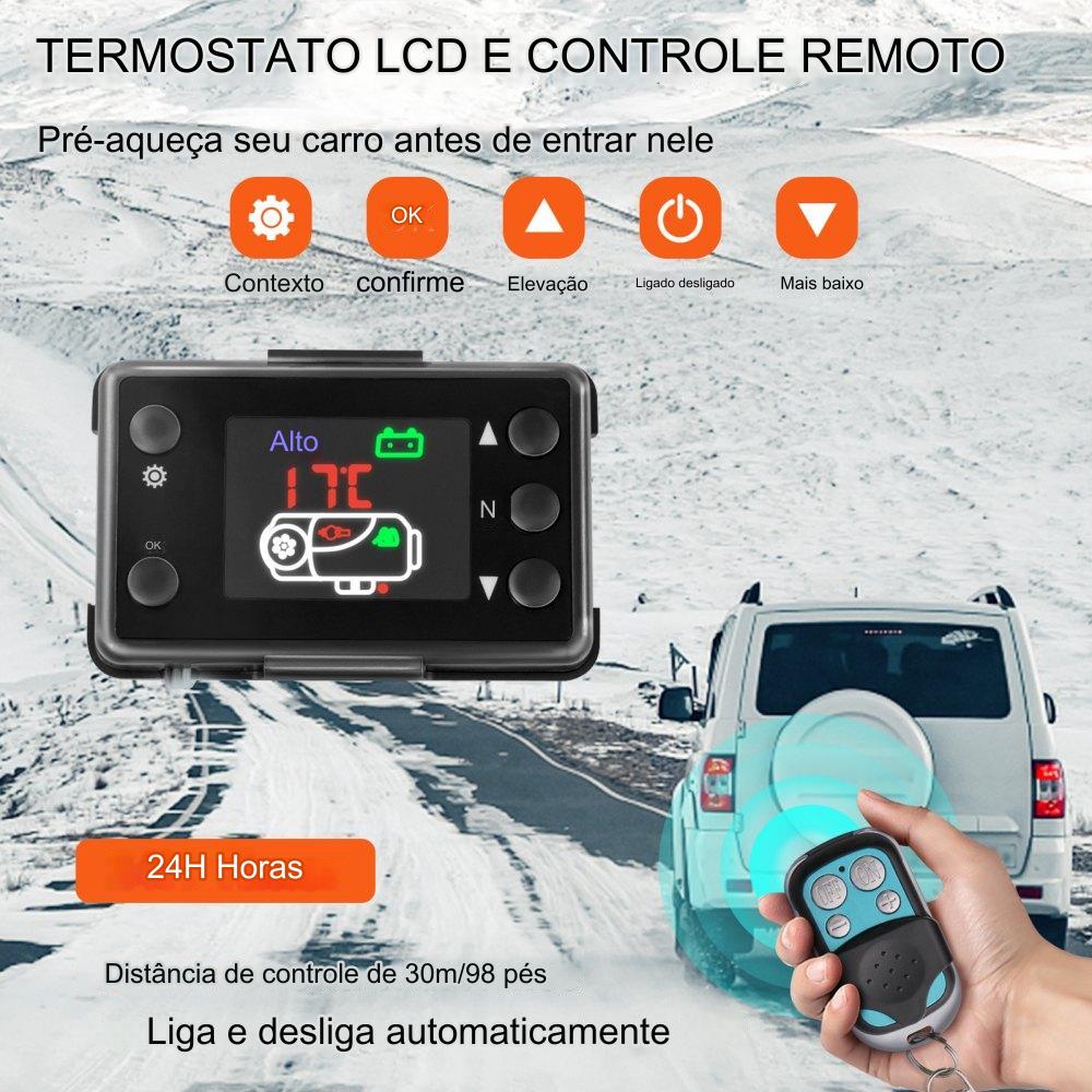 Aquecedor de Ar Diesel 5 kW 12V com Display LCD