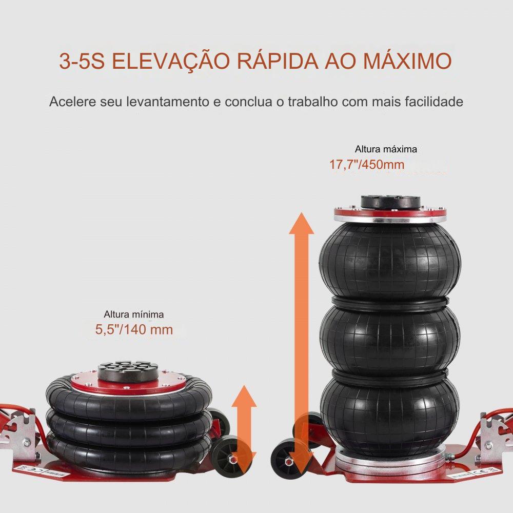 Macaco Pneumático 6 Ton 450mm