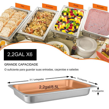Conjunto de 6 Recipientes Gastronorm GN1/1