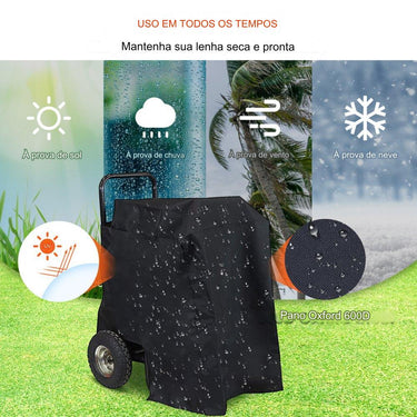 Carrinho de Lenha - 51x52x100cm em Aço