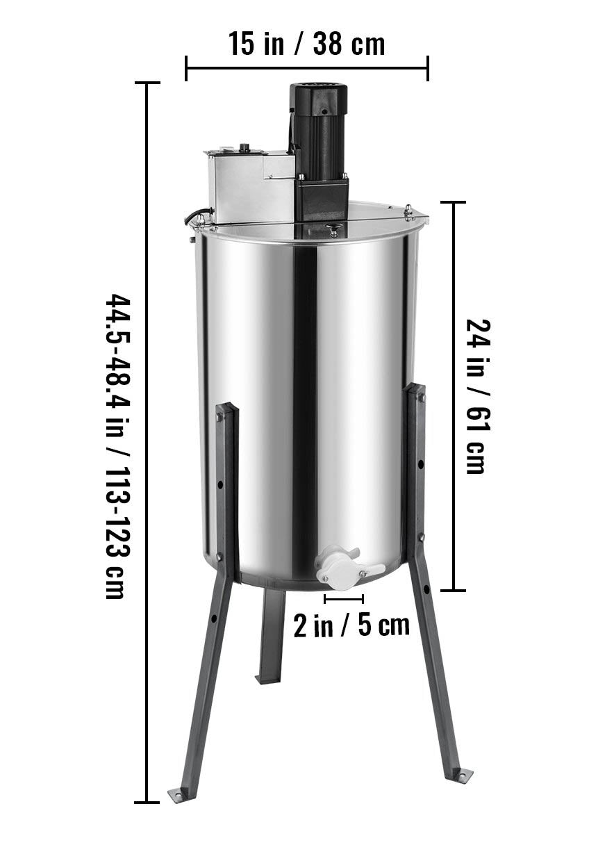 Maquina extrator de mel extrair extraçao centrifuga apicola 3 frames eletrico