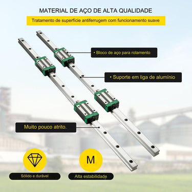 Guia Linear  2xHSR20 1700mm