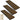 Conjunto de 3 Rampas de Borracha  1 Canal 123x41x6.5cm