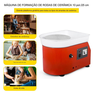 Máquina de Torno para Cerâmica Elétrica 350W 25cm