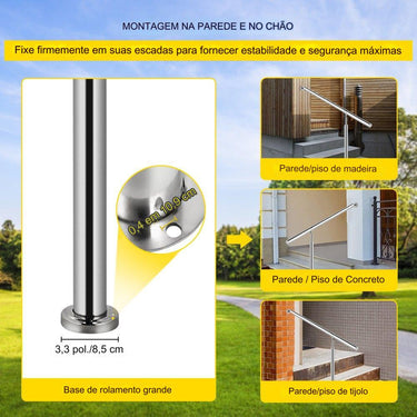 Corrimão de Entrada  - Ferro Forjado - Preto