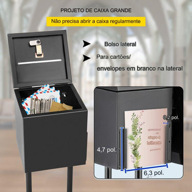 Caixa de sugestões  - 22x20x24cm com fechadura digital