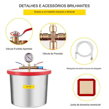 Câmara de Vácuo  9 Litros Entgasagem