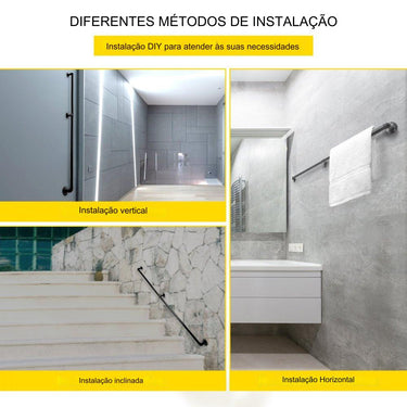 Conjunto de Corrimões Retro de Aço Carbono