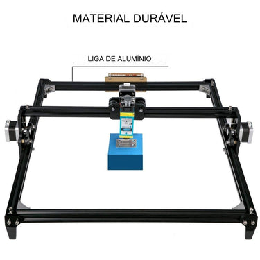 Mini Máquina de Fresagem CNC 40x50cm com Laser 500mW
