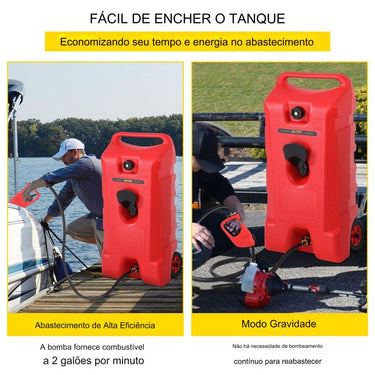 Recipiente de Combustível Portátil (53L) com Bomba de Sifão
