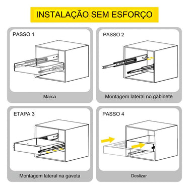 Telescópica de 813mm - Rolamento de Esferas