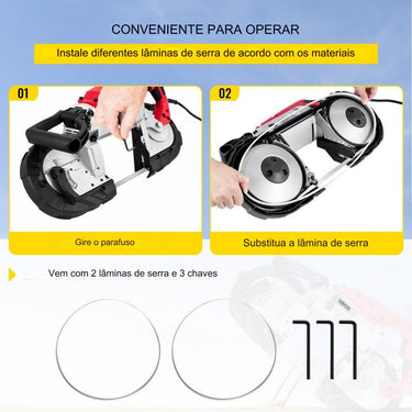 Serra de Fita de 12.7cm 1100W - Lâmina de Aço