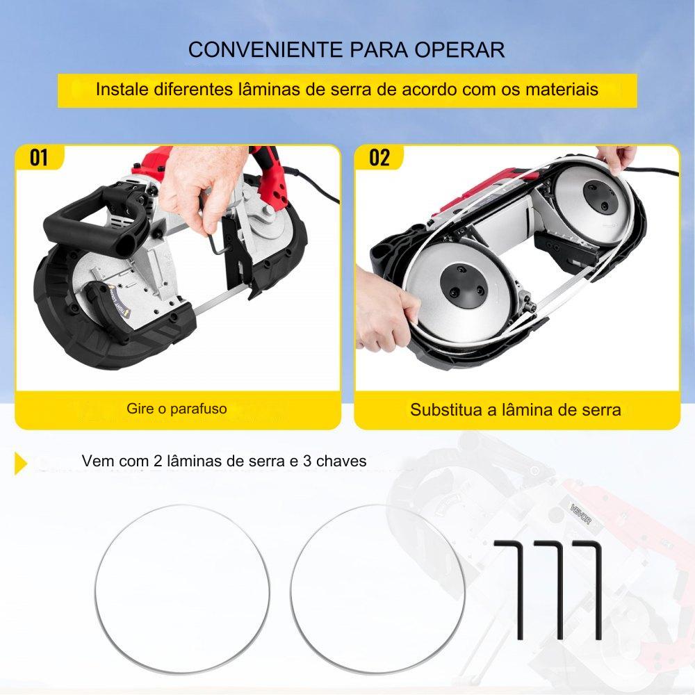 Serra de Fita de 12.7cm 1100W - Lâmina de Aço