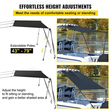 Toldo Bimini para Barco (1.52x1.52m Azul)
