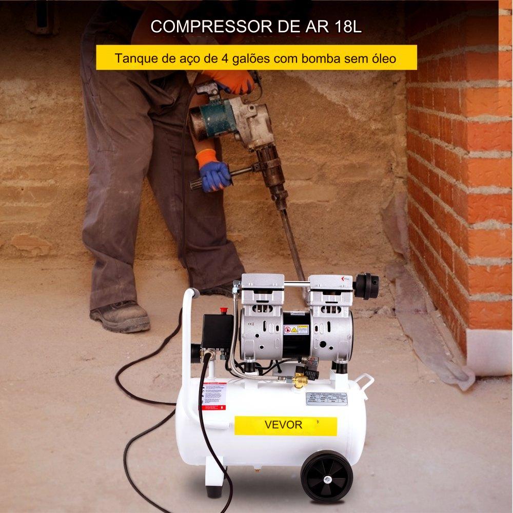 Compressor de Ar  - 18L 850W 1.1PS Silencioso