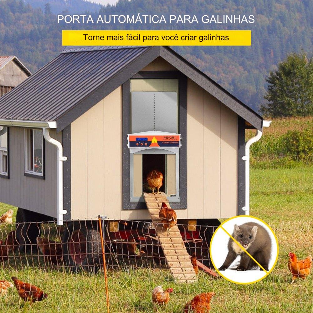 Porta Automática de Celeiro para aves  em Ferro Galvanizado