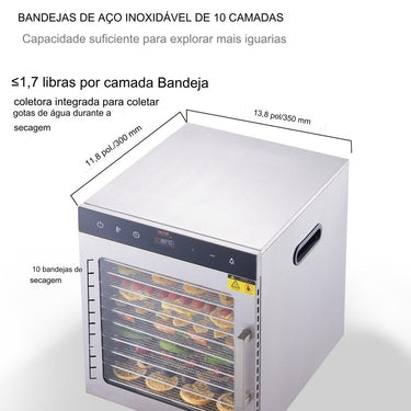 Desidratador de Alimentos  800W - 10 Tabuleiros