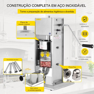 Máquina de Enchimento de Salsichas  - 10 Litros Manual