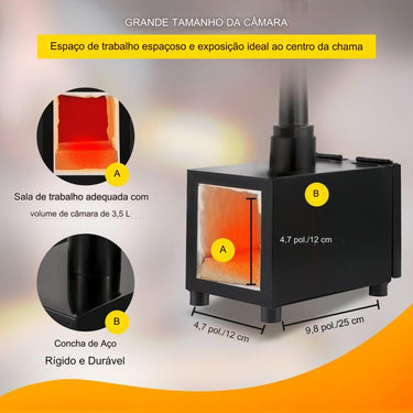 Forno a Gás de 1300°C para Forja